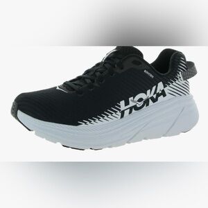 Hoka One One Rincon 2 road running shoes in black and white Woman 9